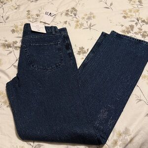 Zara Women's Dark Blue Boot Cut Jeans